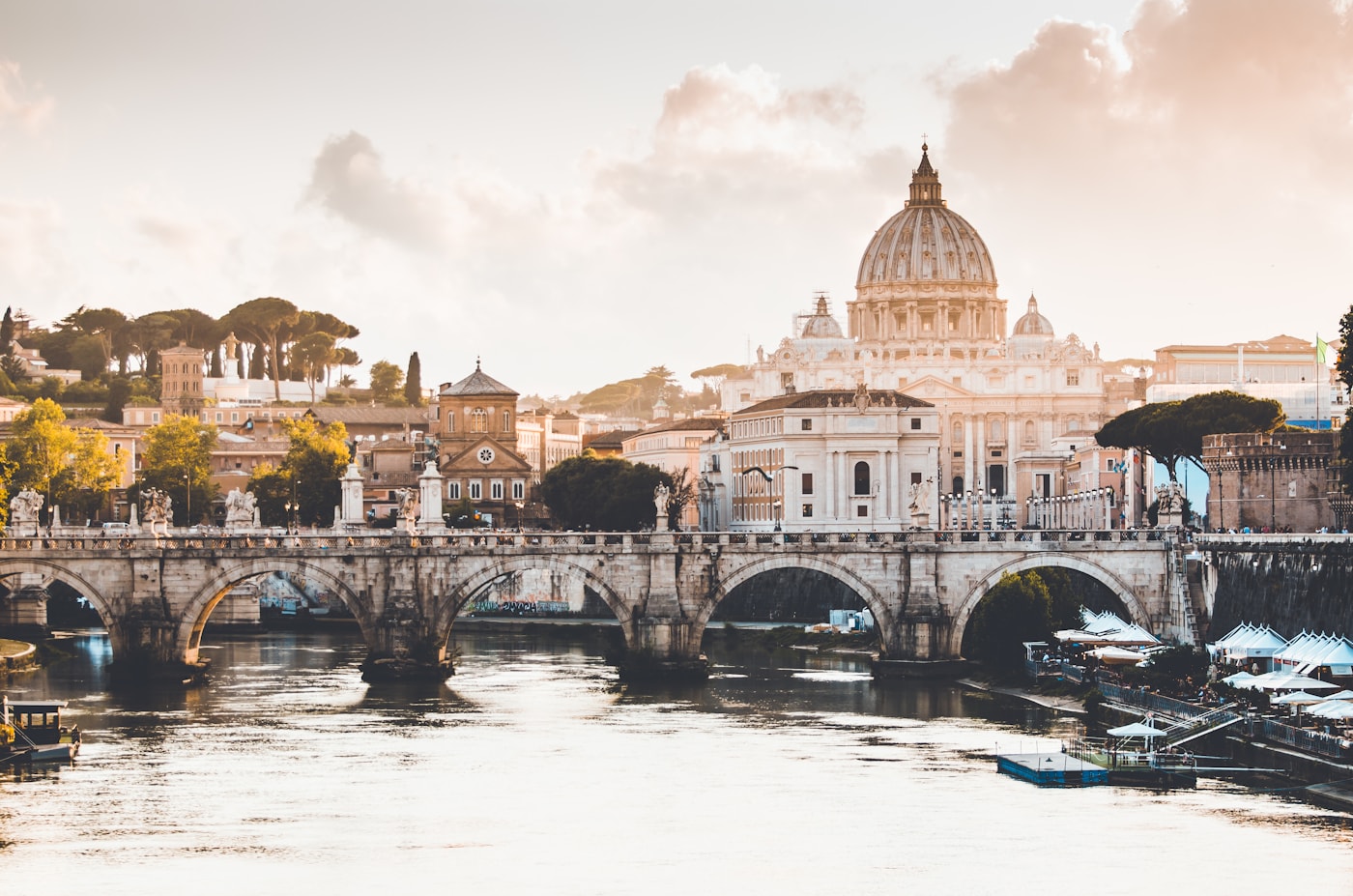 Rome skyline and river