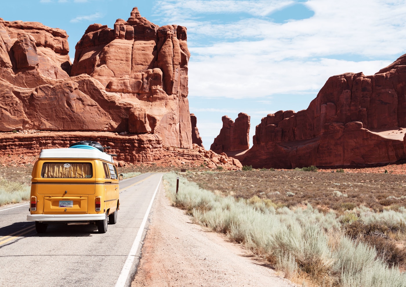 Classic road trip through red rock country